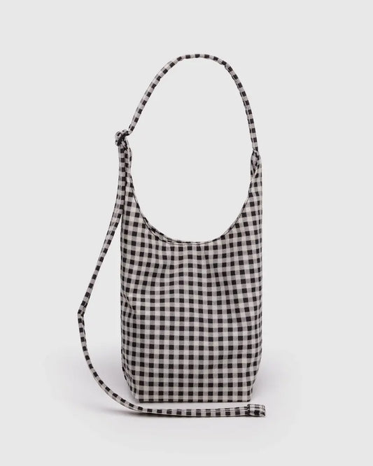Small Nylon Sling - Black & White Gingham