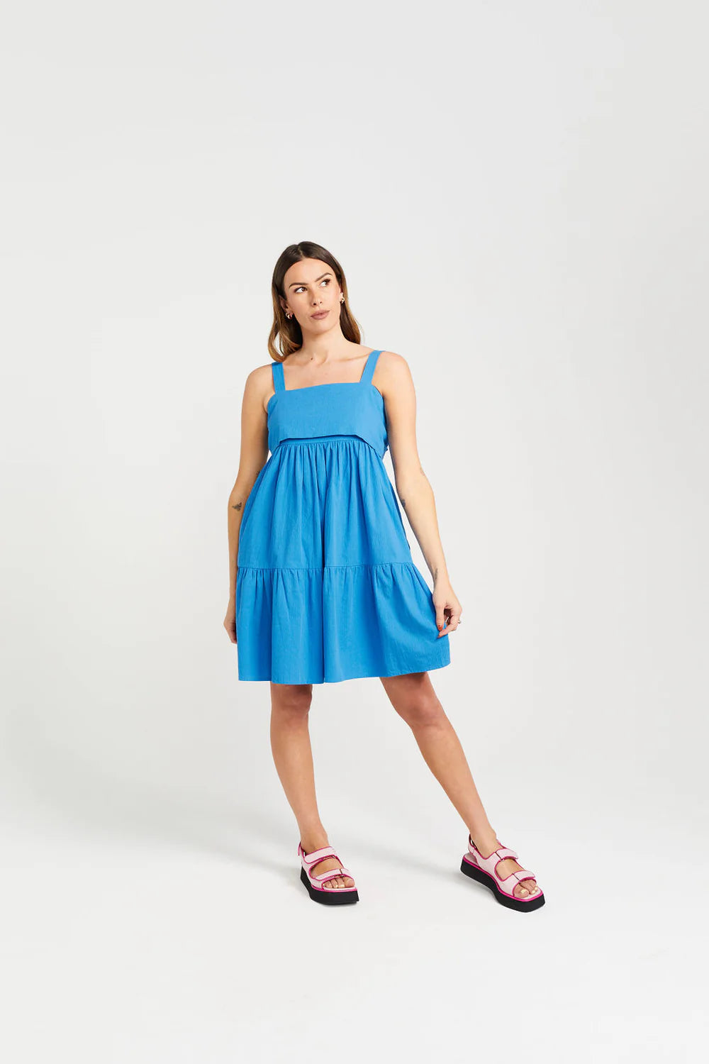 Zigged Dress - Marine