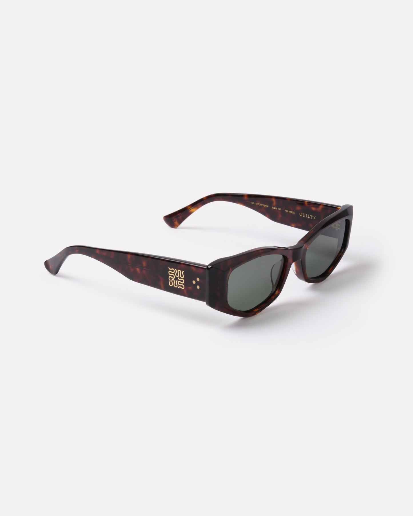 Guilty x Wasted Talent - Dark Tortoise Polished / Green Polarized