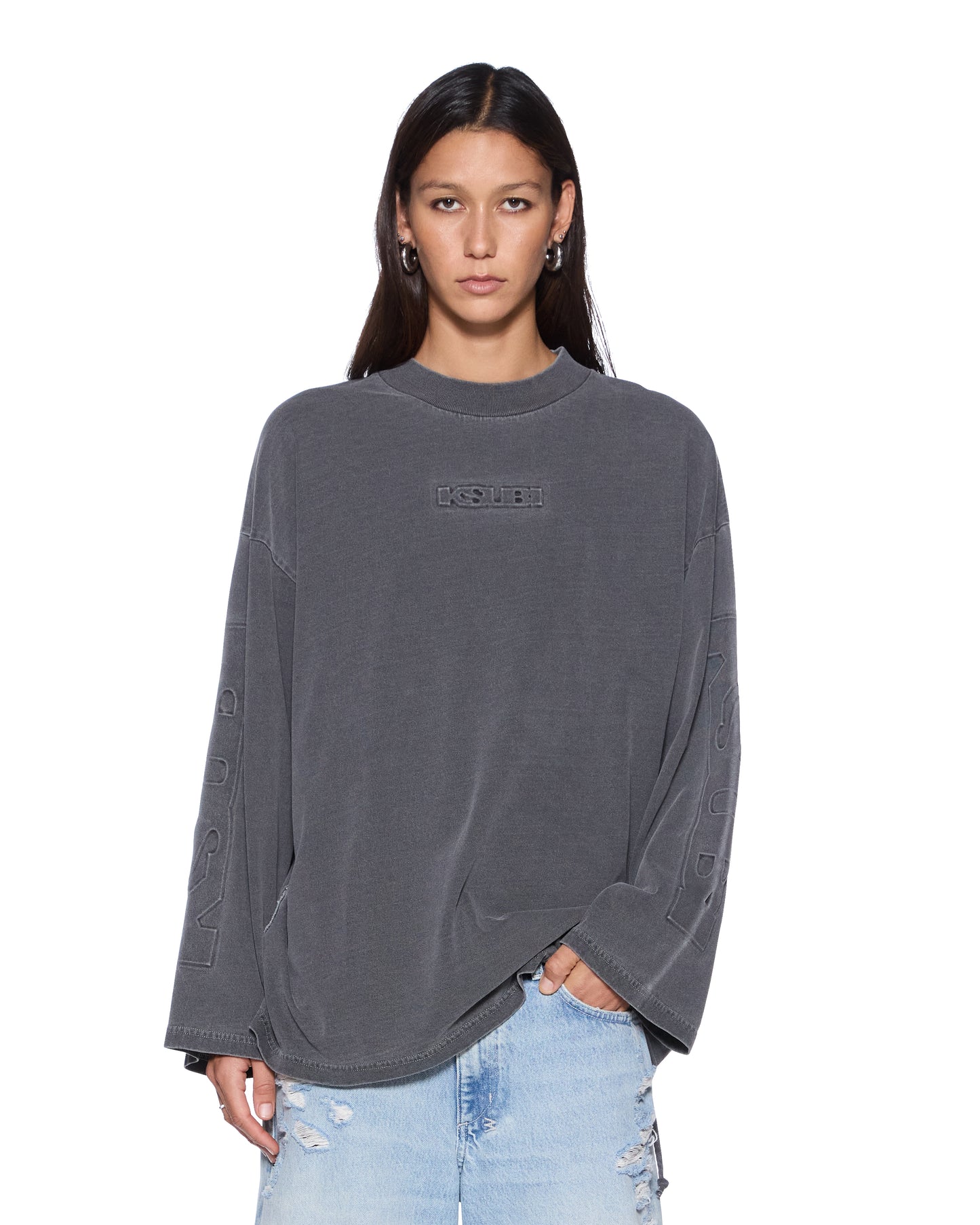 Sott Altar Boyfriend LS Tee - Charcoal
