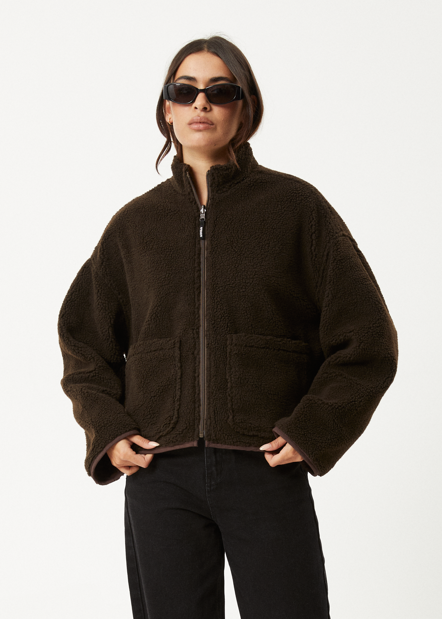 Berlin - Reversible Polar Fleece Jacket - Coffee