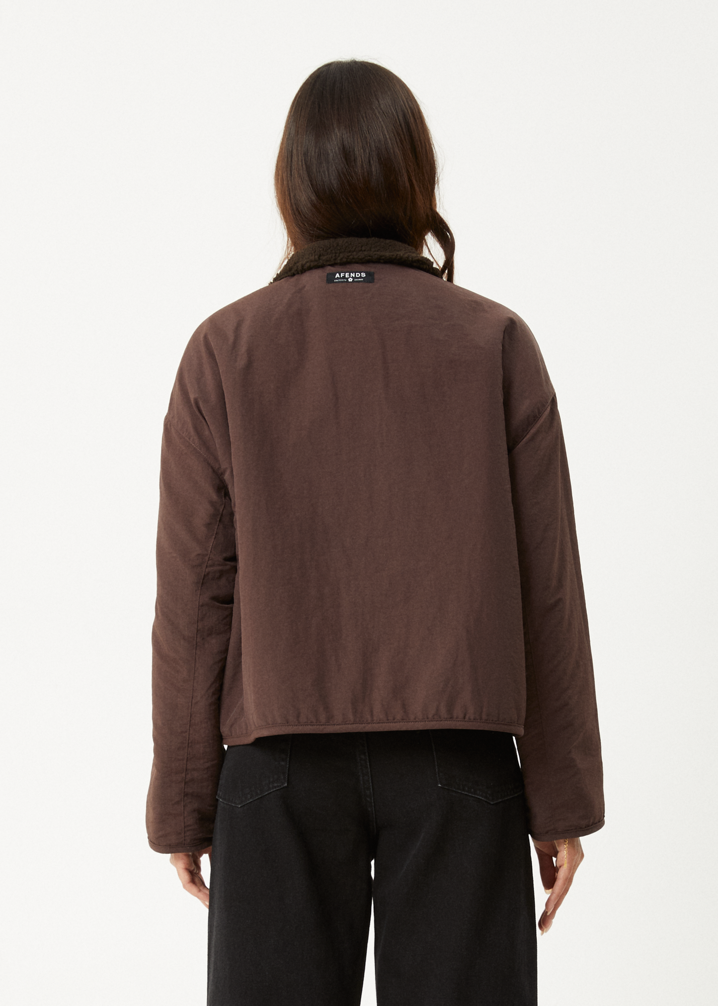 Berlin - Reversible Polar Fleece Jacket - Coffee