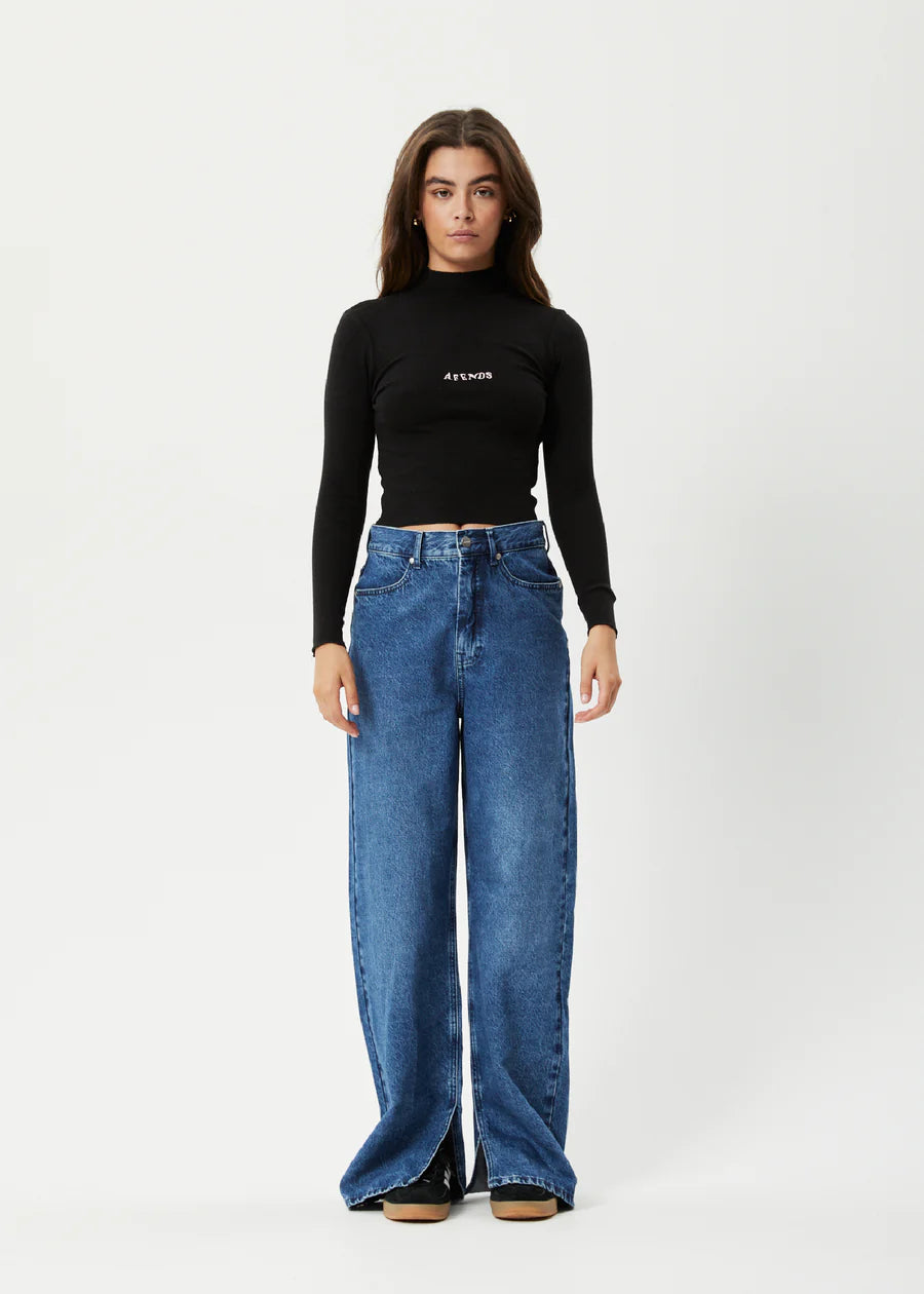 Bella - Hemp Denim Baggy Jeans - Authentic Blue