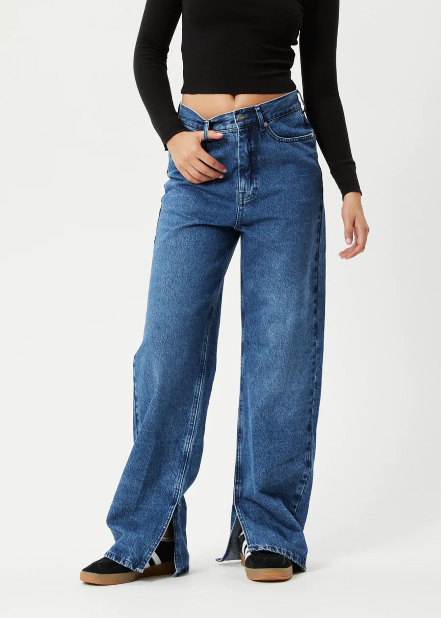 Bella - Hemp Denim Baggy Jeans - Authentic Blue