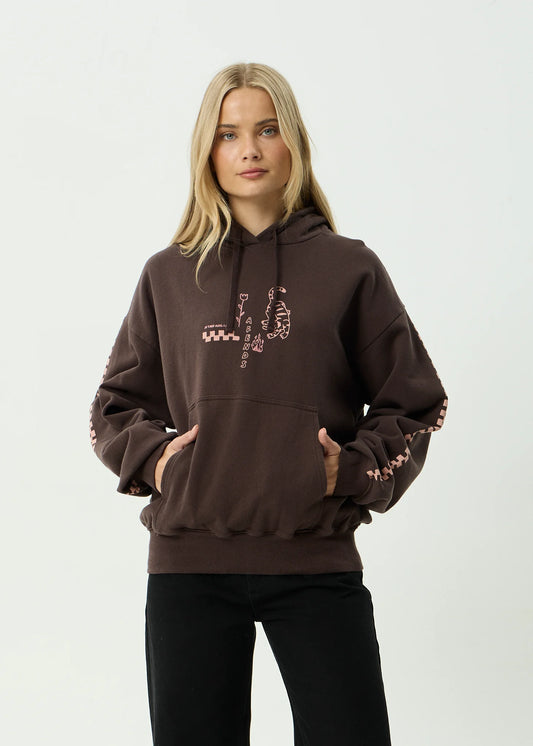 Reality Check - Boxy Pull On Hood - Coffee