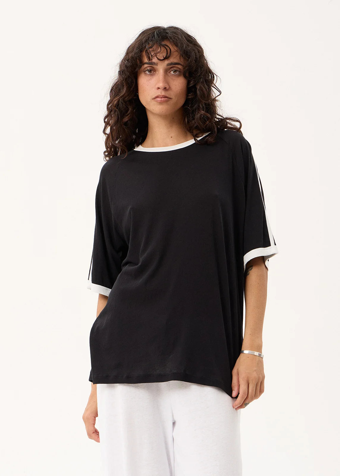 Smokeshow Oversized Raglan Tee - Black