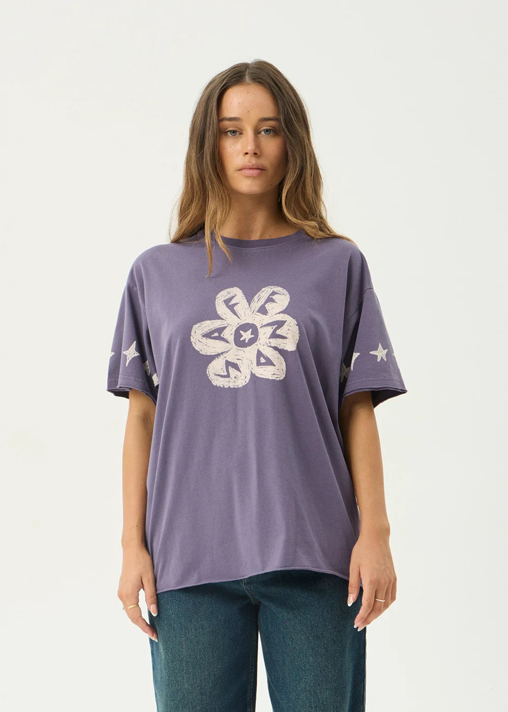 Raven Oversized Tee - Vintage Aubergine