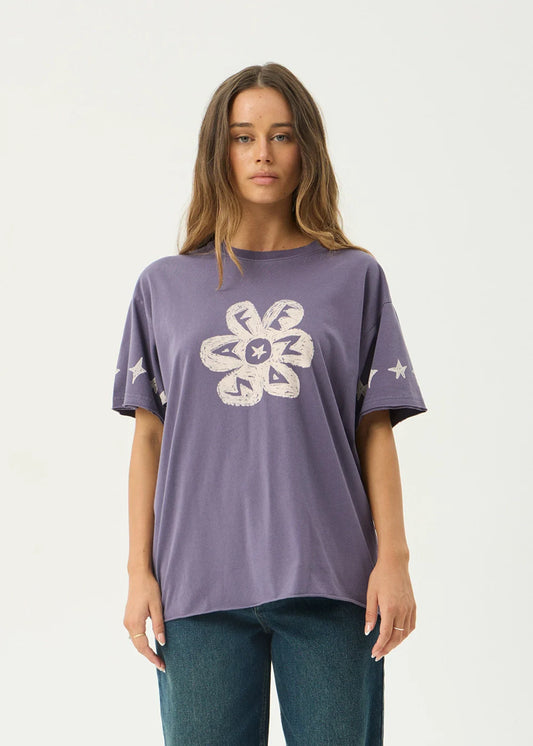 Raven Oversized Tee - Vintage Aubergine