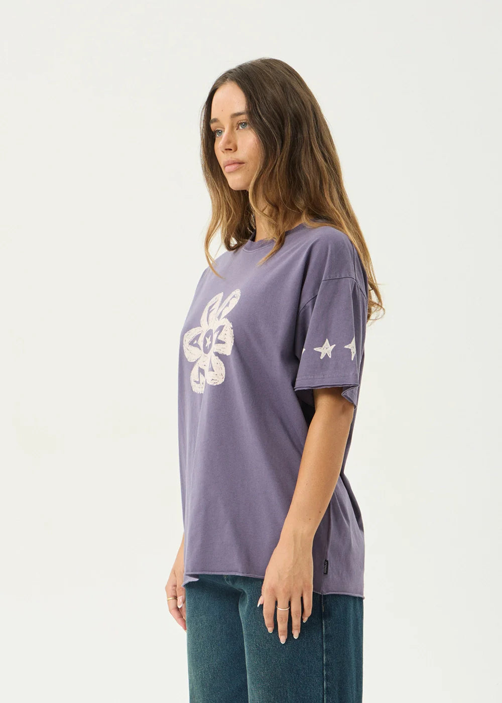 Raven Oversized Tee - Vintage Aubergine