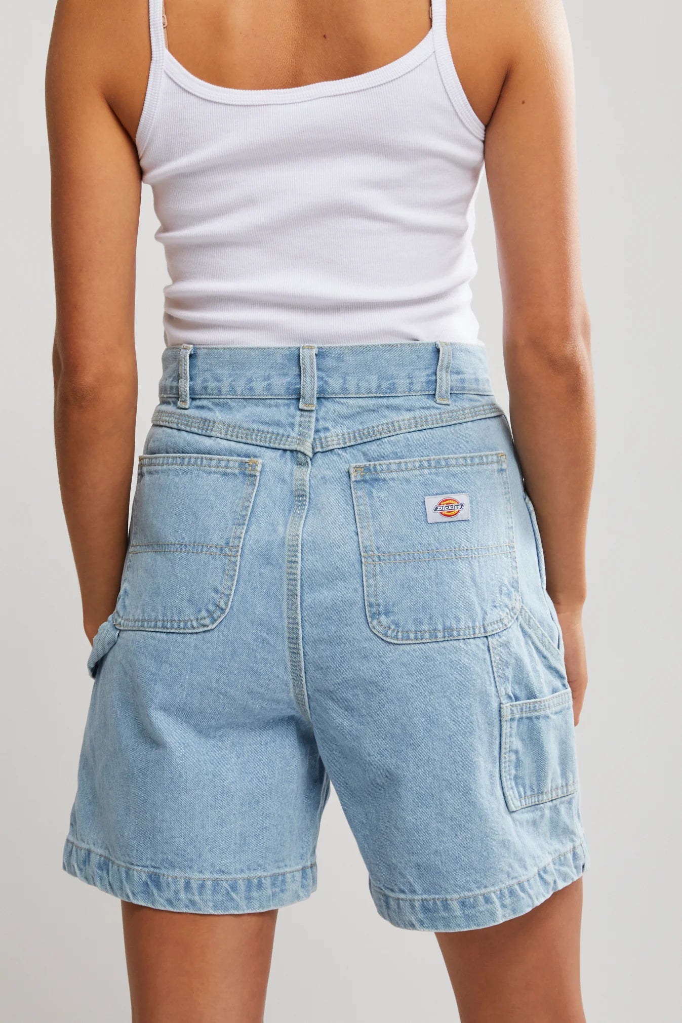 1997 A Line Denim Carpenter Short - Light Wash Blue