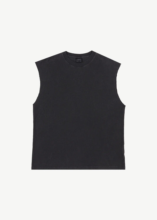 Vacation Sleeveless Tee - Stone Black