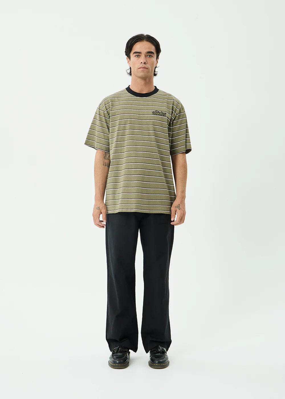 Altitude - Boxy Tee - Stone Stripe