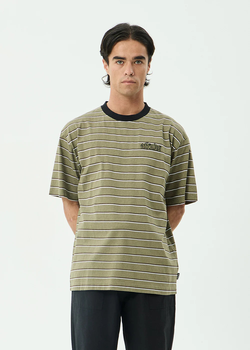 Altitude - Boxy Tee - Stone Stripe