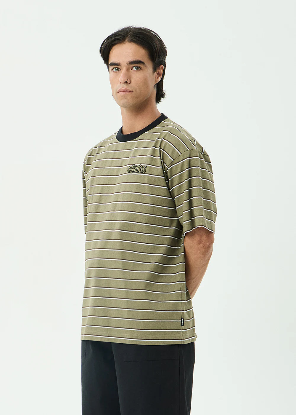 Altitude - Boxy Tee - Stone Stripe