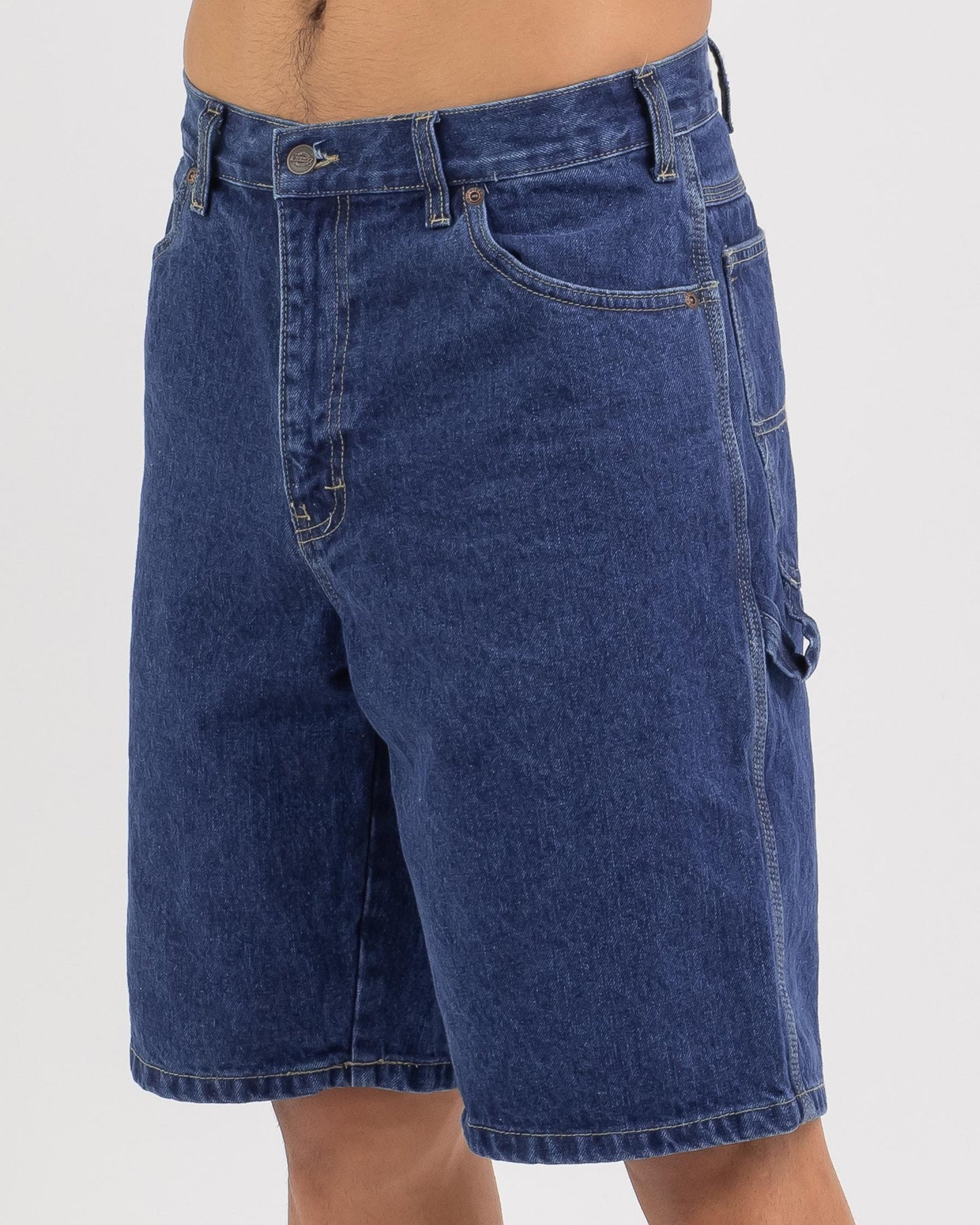 Relaxed Fit 11" Carpenter Denim Short - Stone Washed Indigo