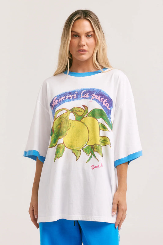 Feed Me Pasta Tee - White