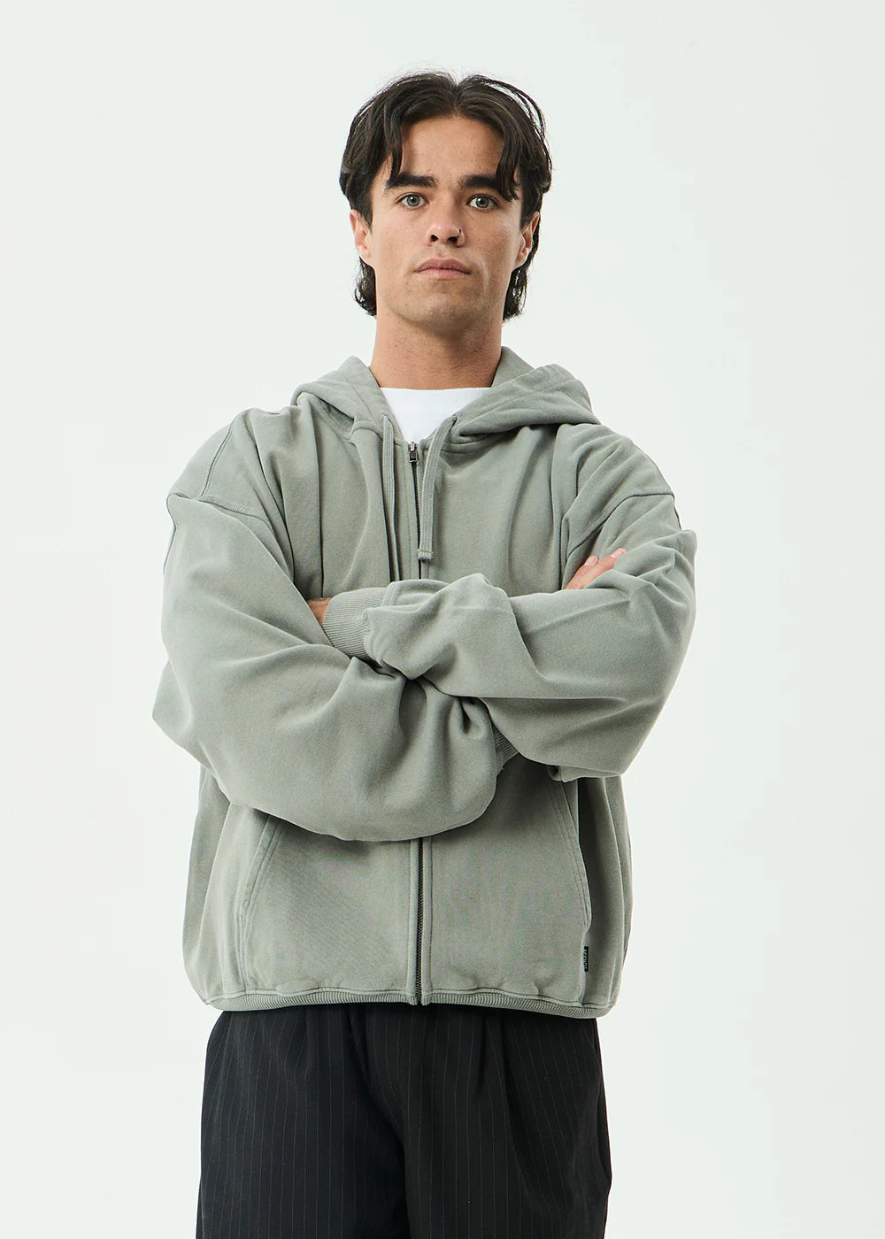 Genesis Boxy Zip Hood - Washed Sycamore