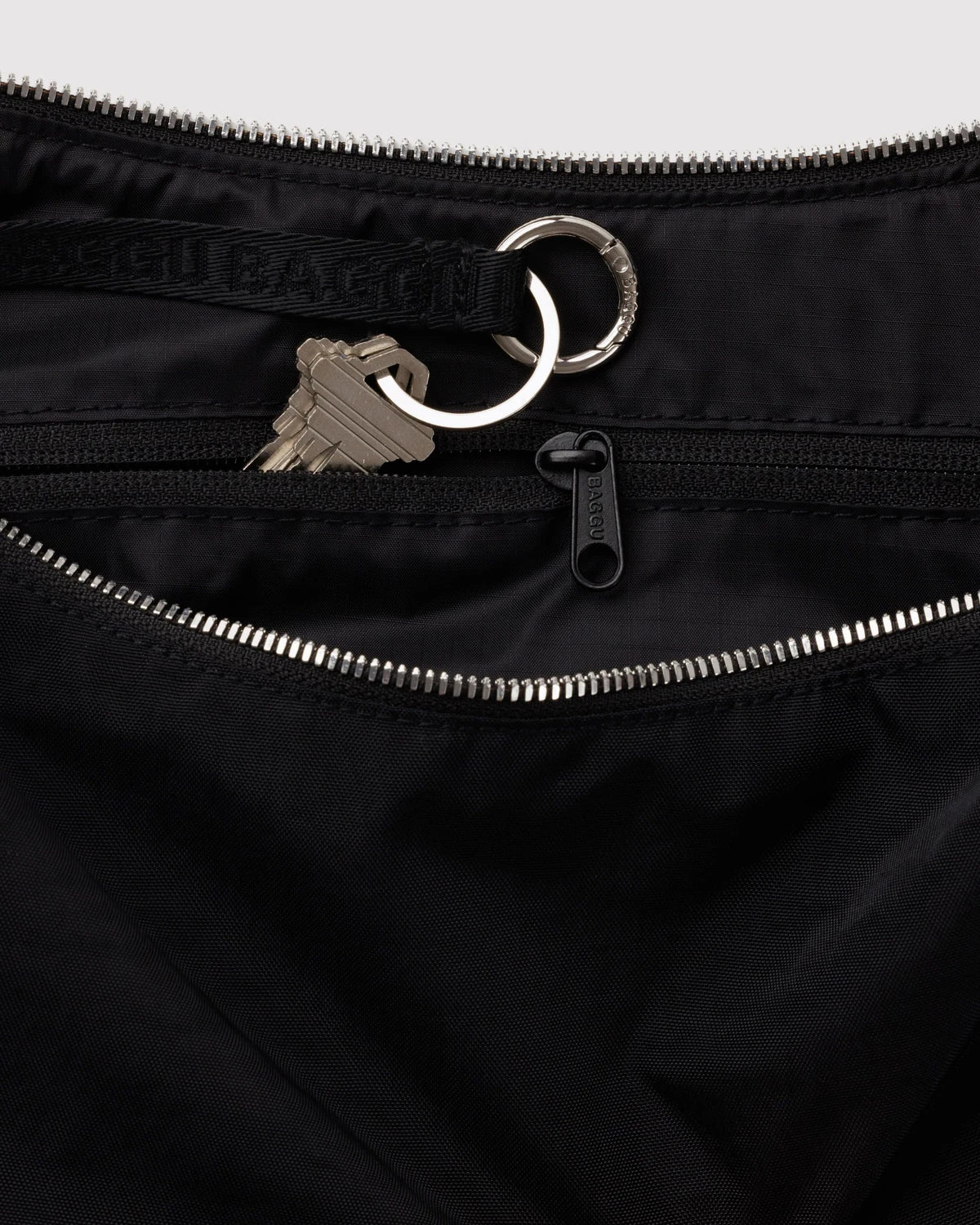 Medium Nylon Crescent Bag - Studs