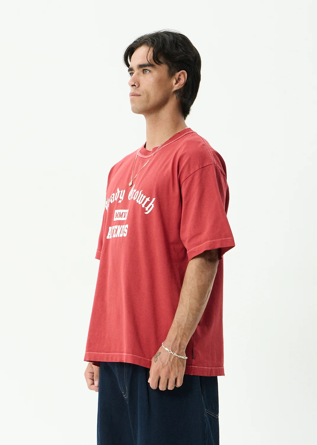 Growth Recycled Heavyweight Boxy Tee - Vintage Cherry
