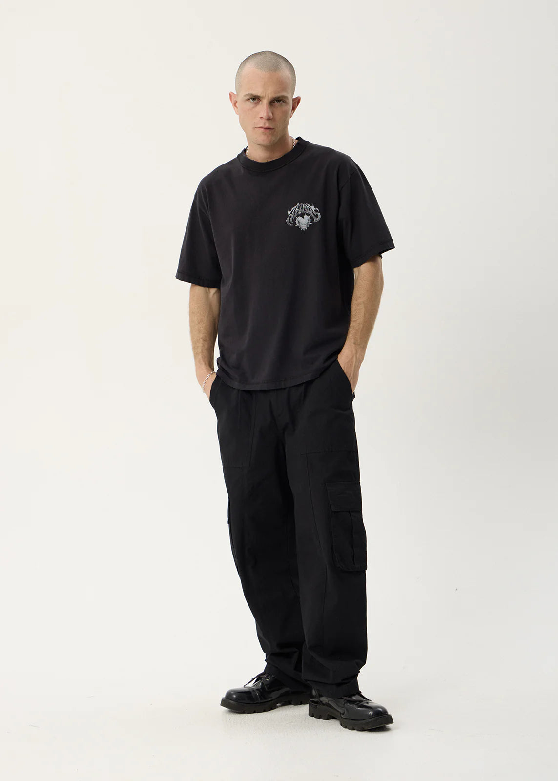 Scorpius - Heavyweight Boxy Tee - Stone Black