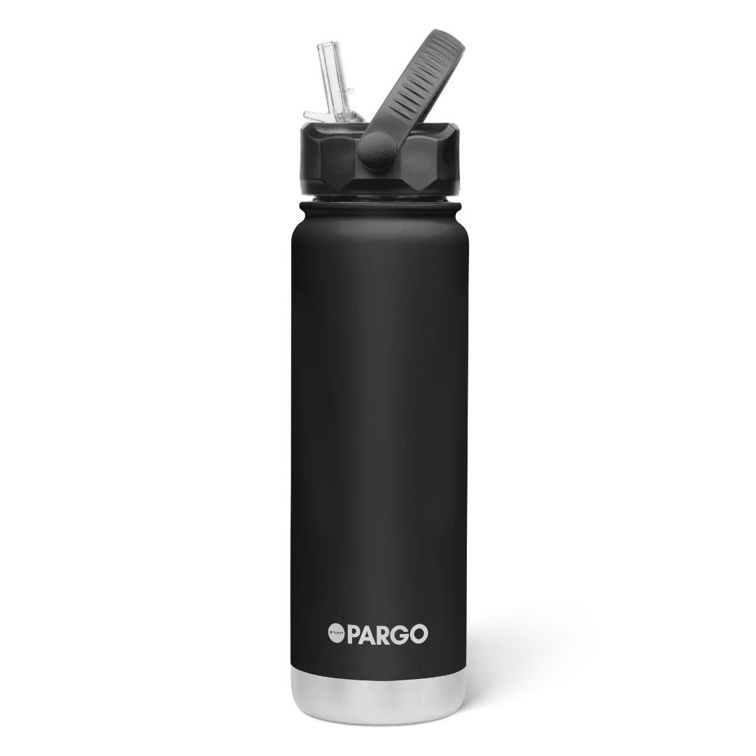 750ml Pargo Bottle - Straw Lid - Midnight Black