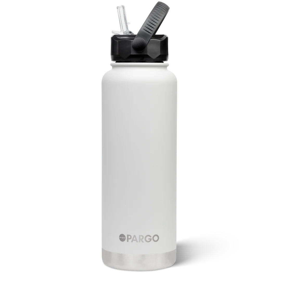 1200mL Insulated Sports Bottle - Straw Lid - Bone White