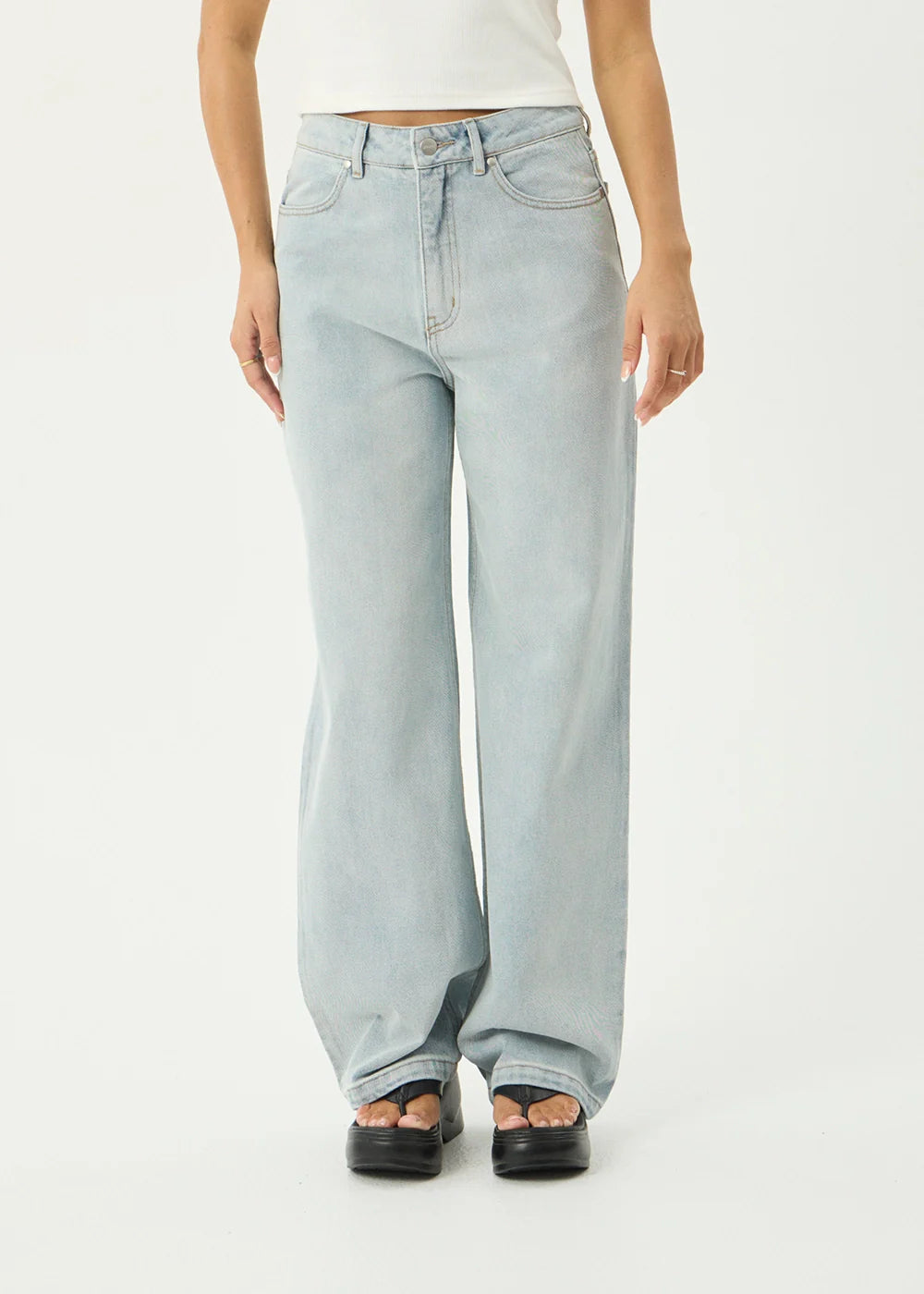 Bella - Wide Leg Jean - Stone Blue