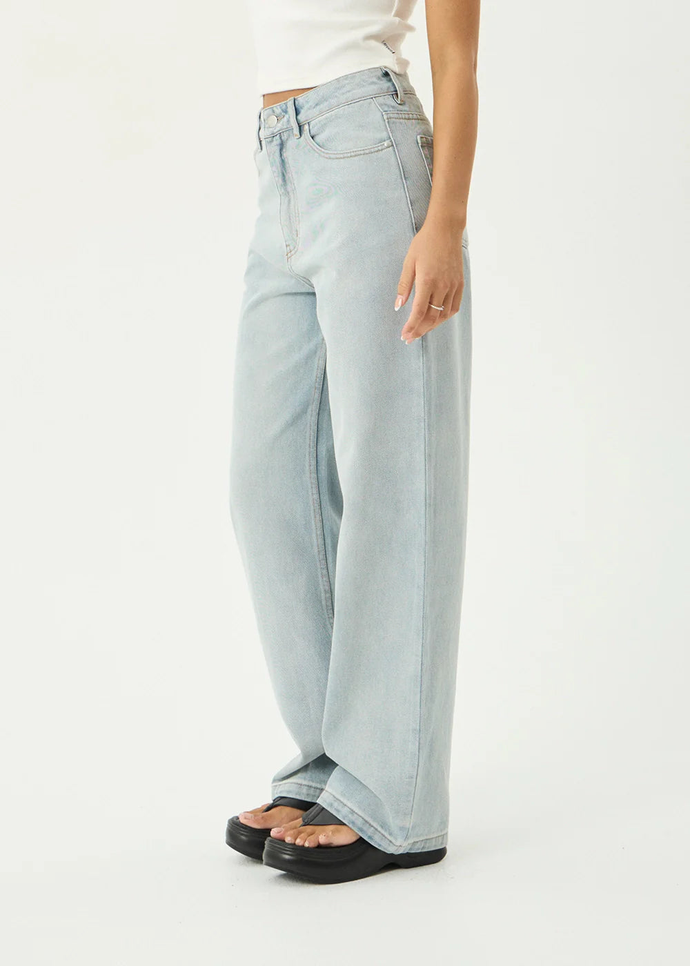 Bella - Wide Leg Jean - Stone Blue