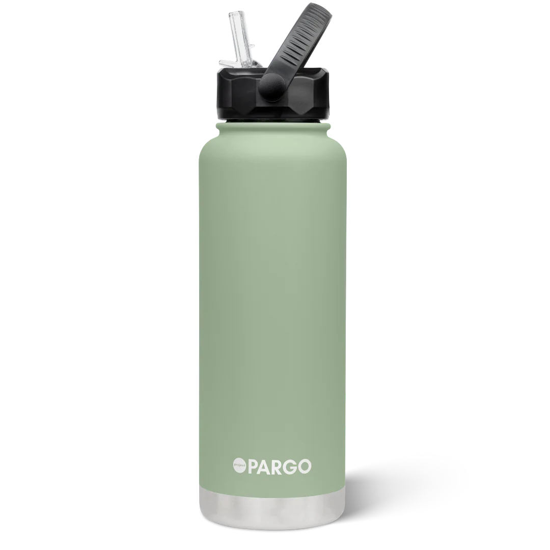 1200mL Insulated Sports Bottle - Straw Lid - Eucalypt Green