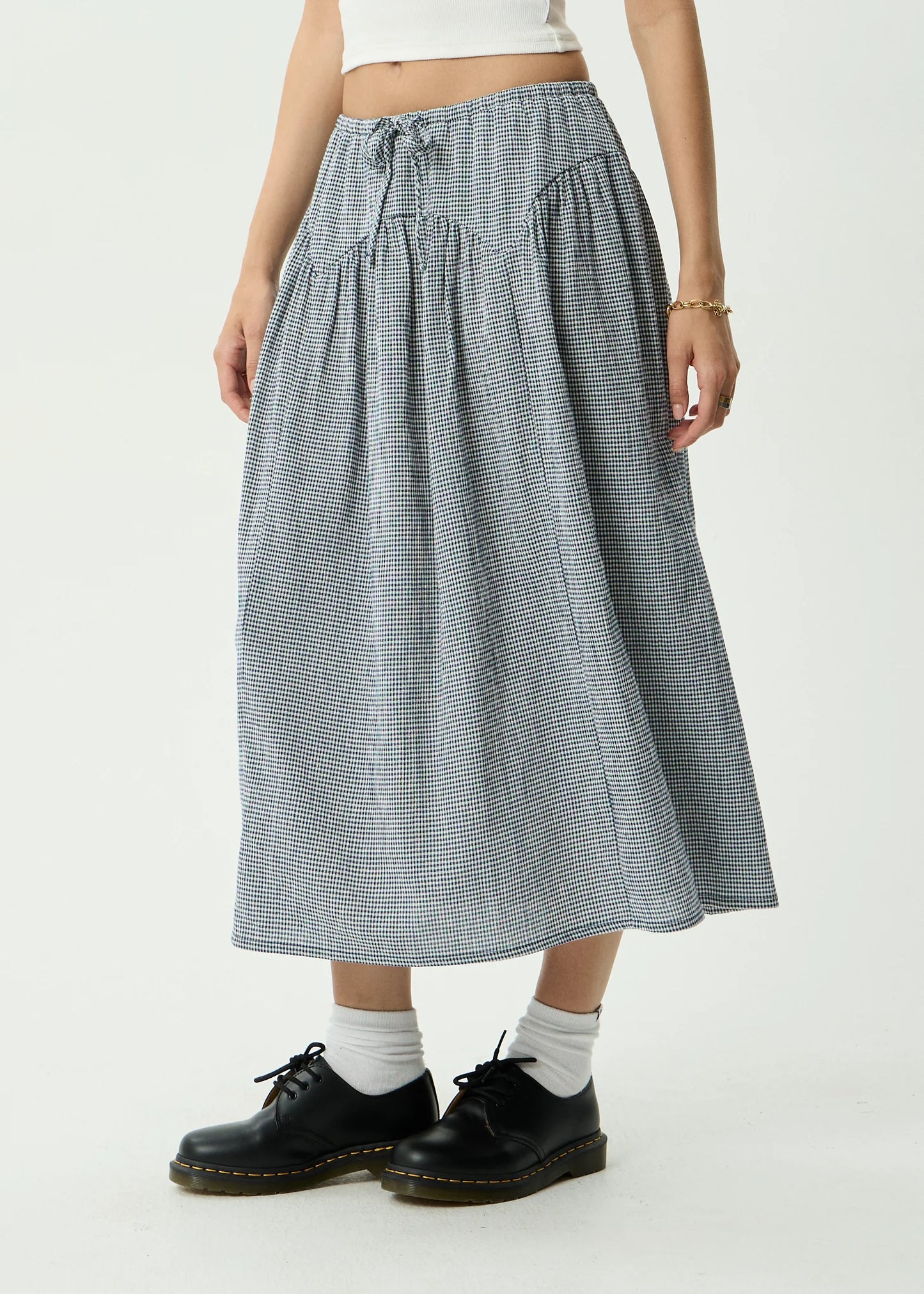 Marlow - Midi Skirt - Indy Navy Check
