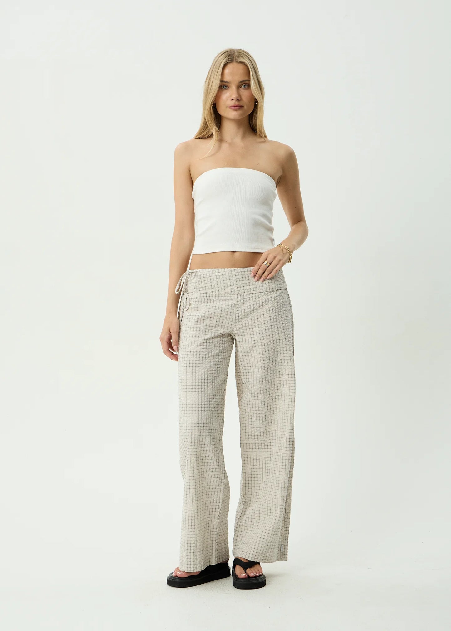 Sofia Wide Leg Pant - Reverb Moonbeam Check