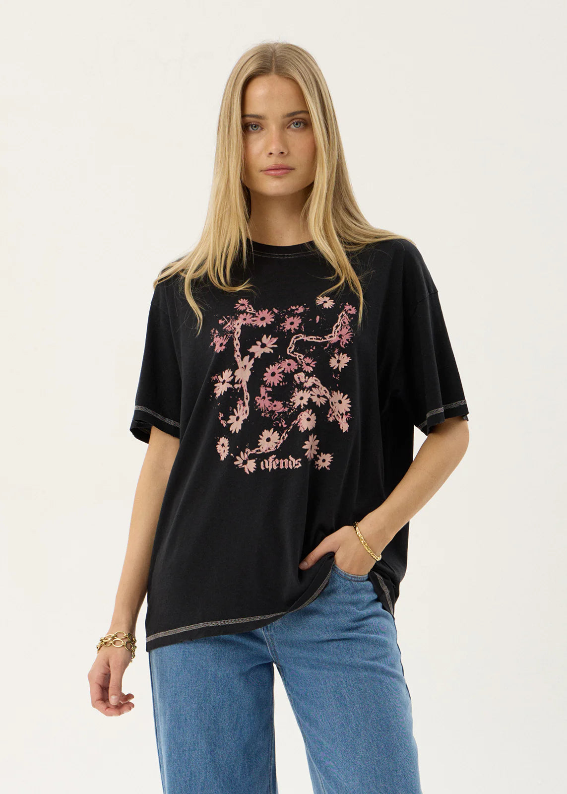 Unchained - Oversized Tee - Stone Black
