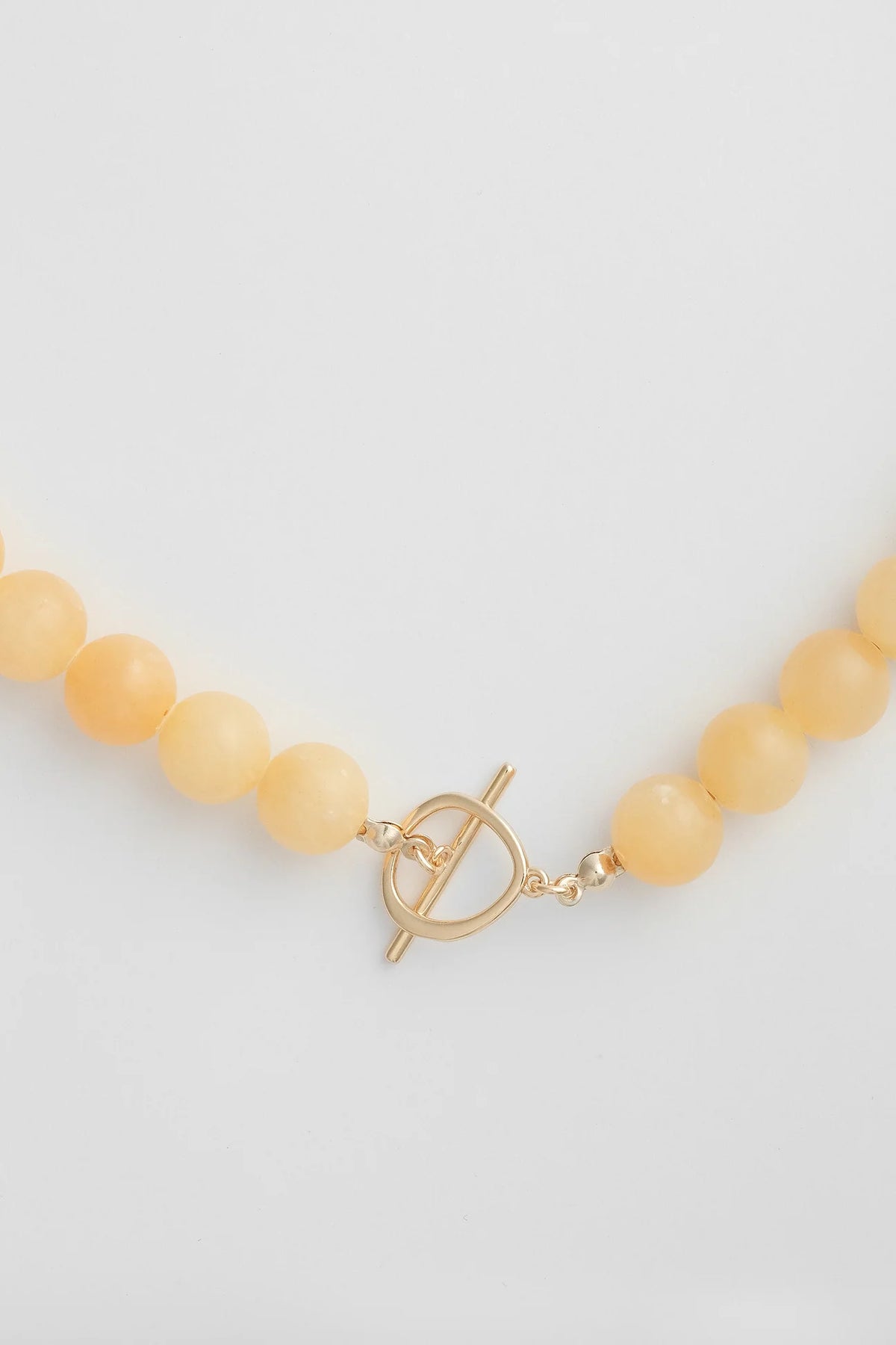Yellow Jade Beaded Necklace