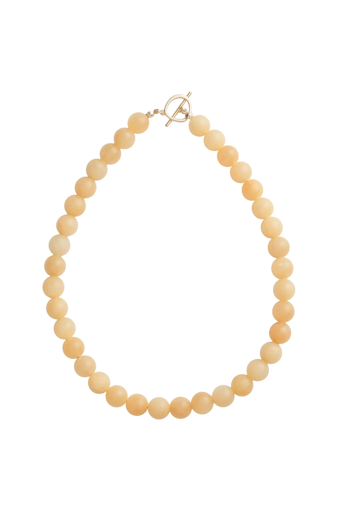Yellow Jade Beaded Necklace