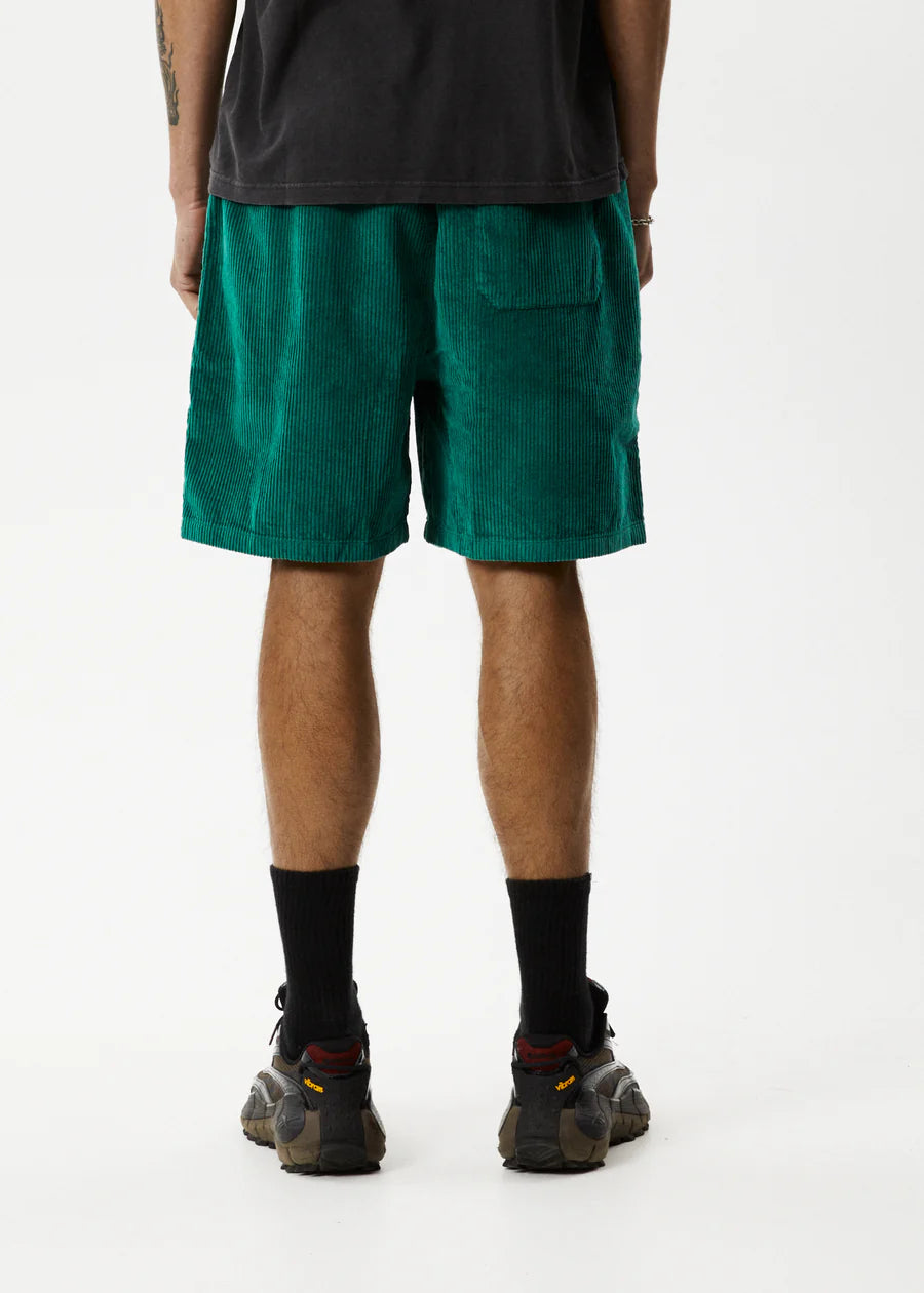 Ninety Eights Union - Corduroy Elastic Waist Shorts - Emerald