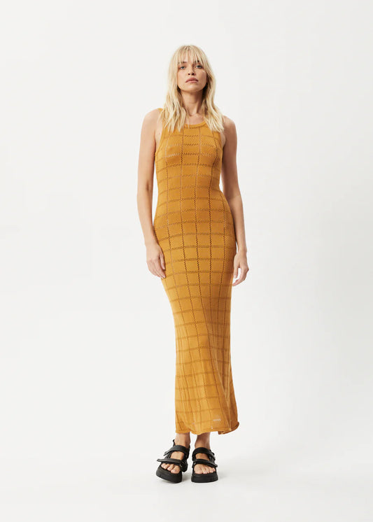 Femme - Knit Maxi Dress - Mustard