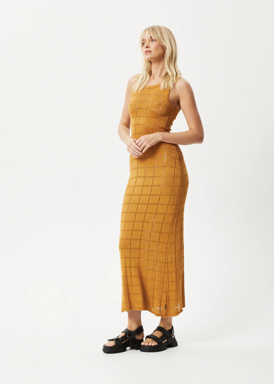 Femme - Knit Maxi Dress - Mustard