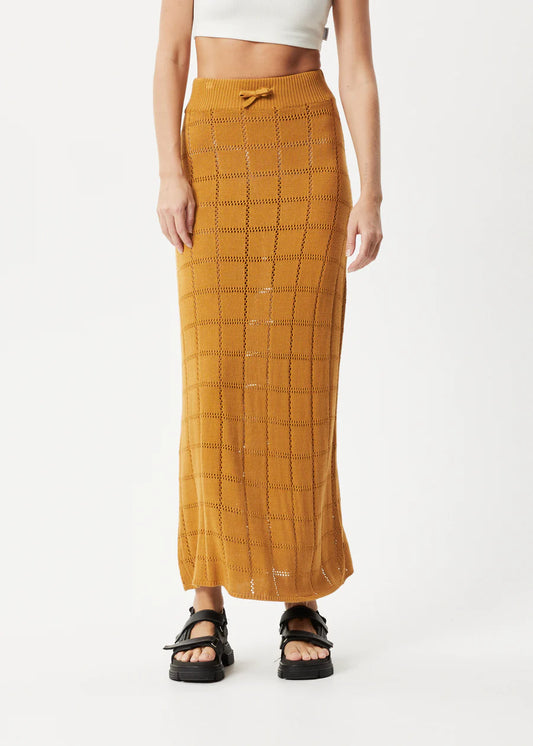 Femme - Knit Maxi Skirt - Mustard
