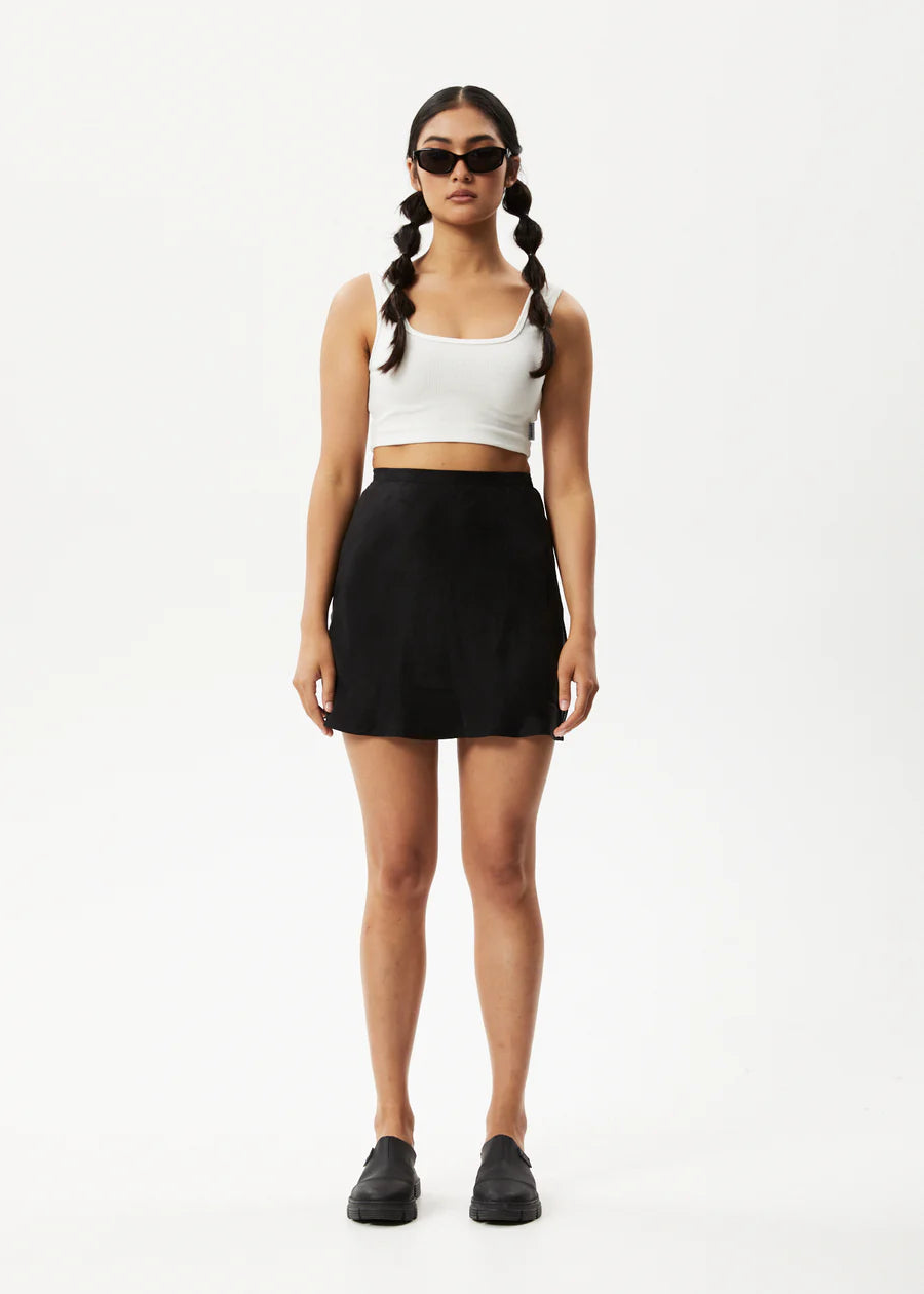 Gemma - Cupro Mini Skirt - Black
