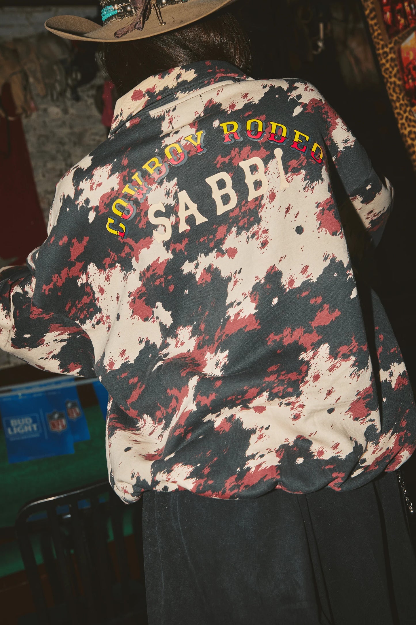 The Cowprint Collared Sweater