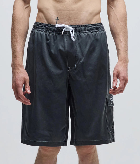 Swans Cargo 21" Swim Trunk — Black