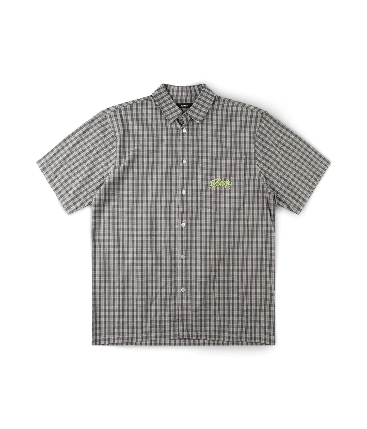 Vivian Check SS Shirt — Pine Check