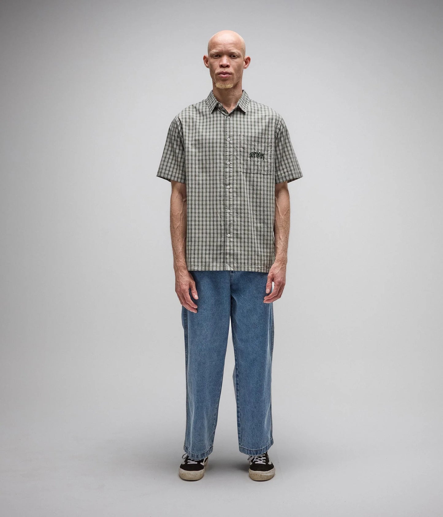 Vivian Check SS Shirt — Pine Check