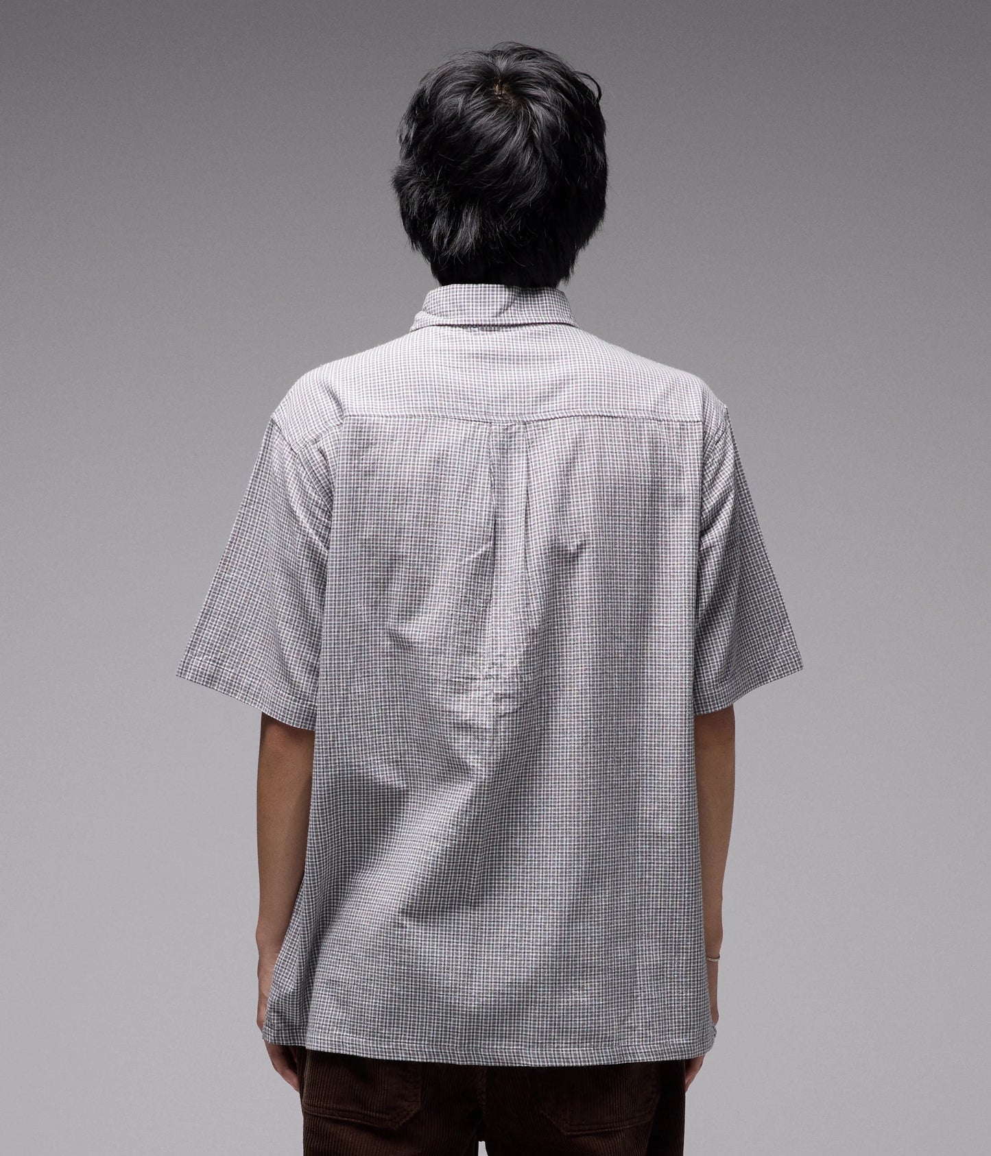 Vivian Check SS Shirt — Black