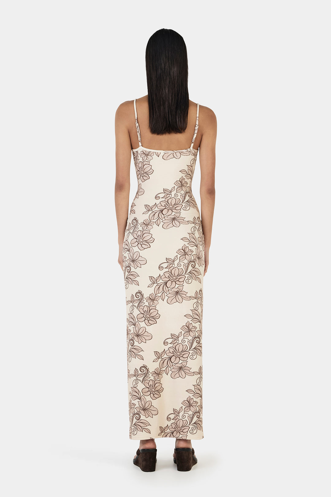 Gabrielle Maxi Dress Rolling Waves - Beige