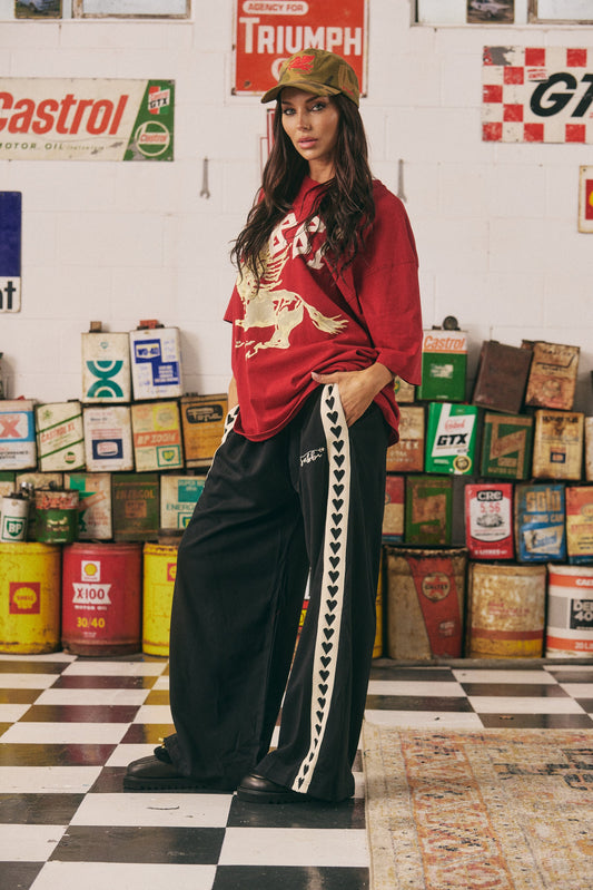 The Raving Hearts Pants - Black