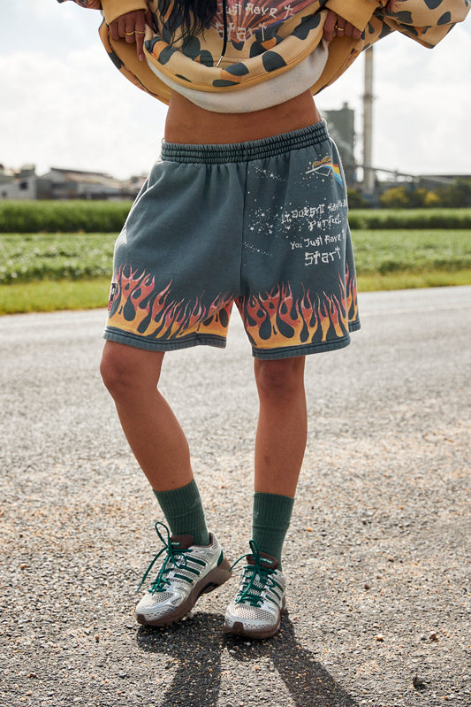Flaming Shorts - Black