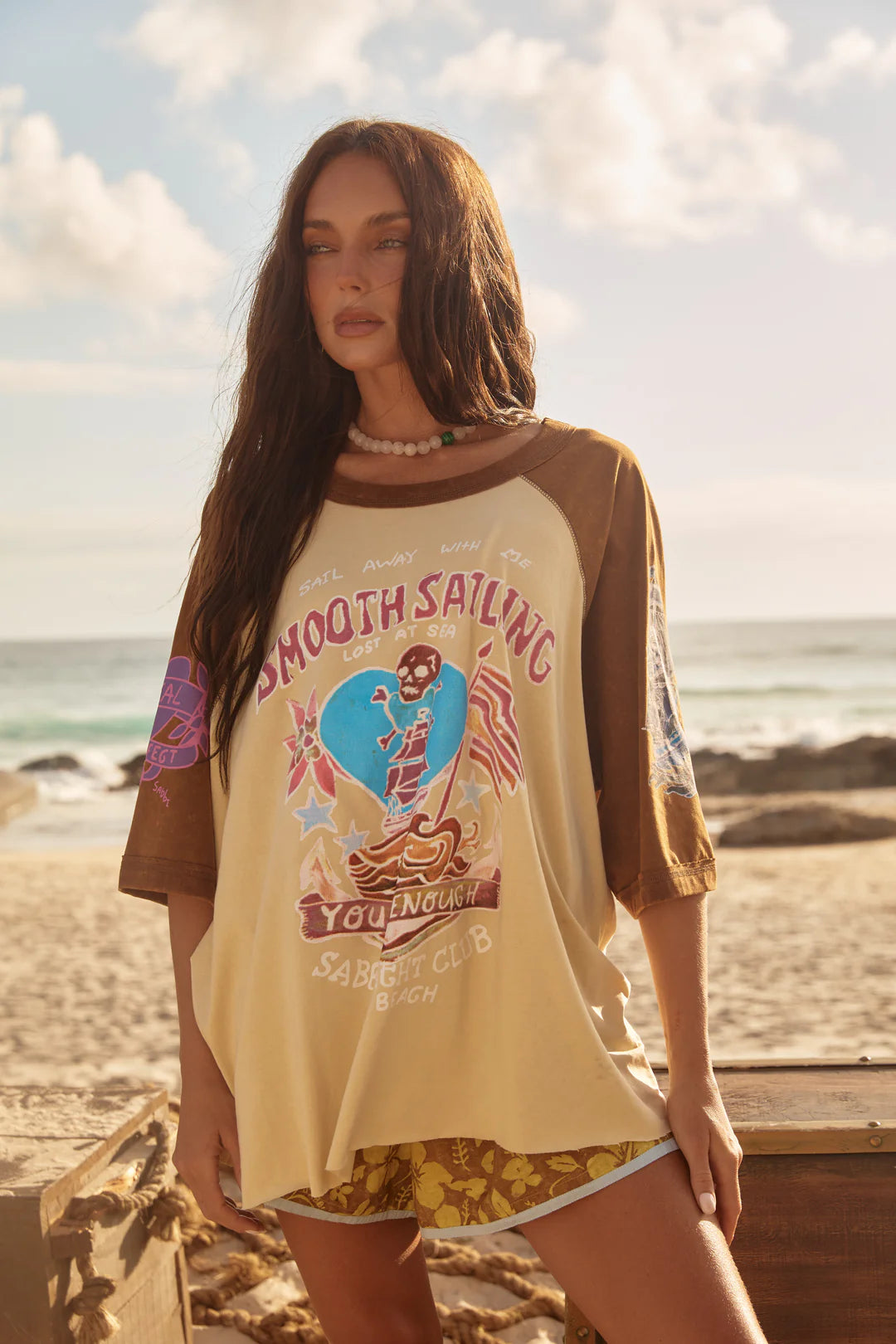 The Be You Raglan Tee - Brown