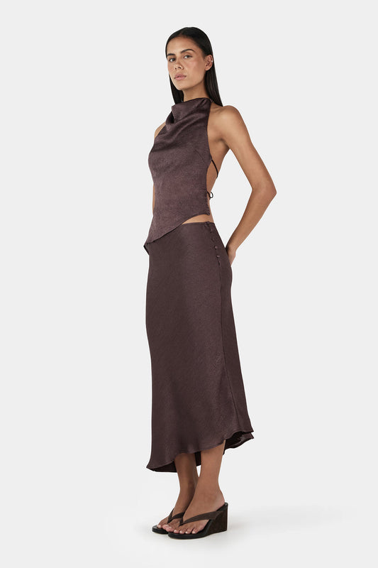 Lucie Asym Skirt - Mulberry