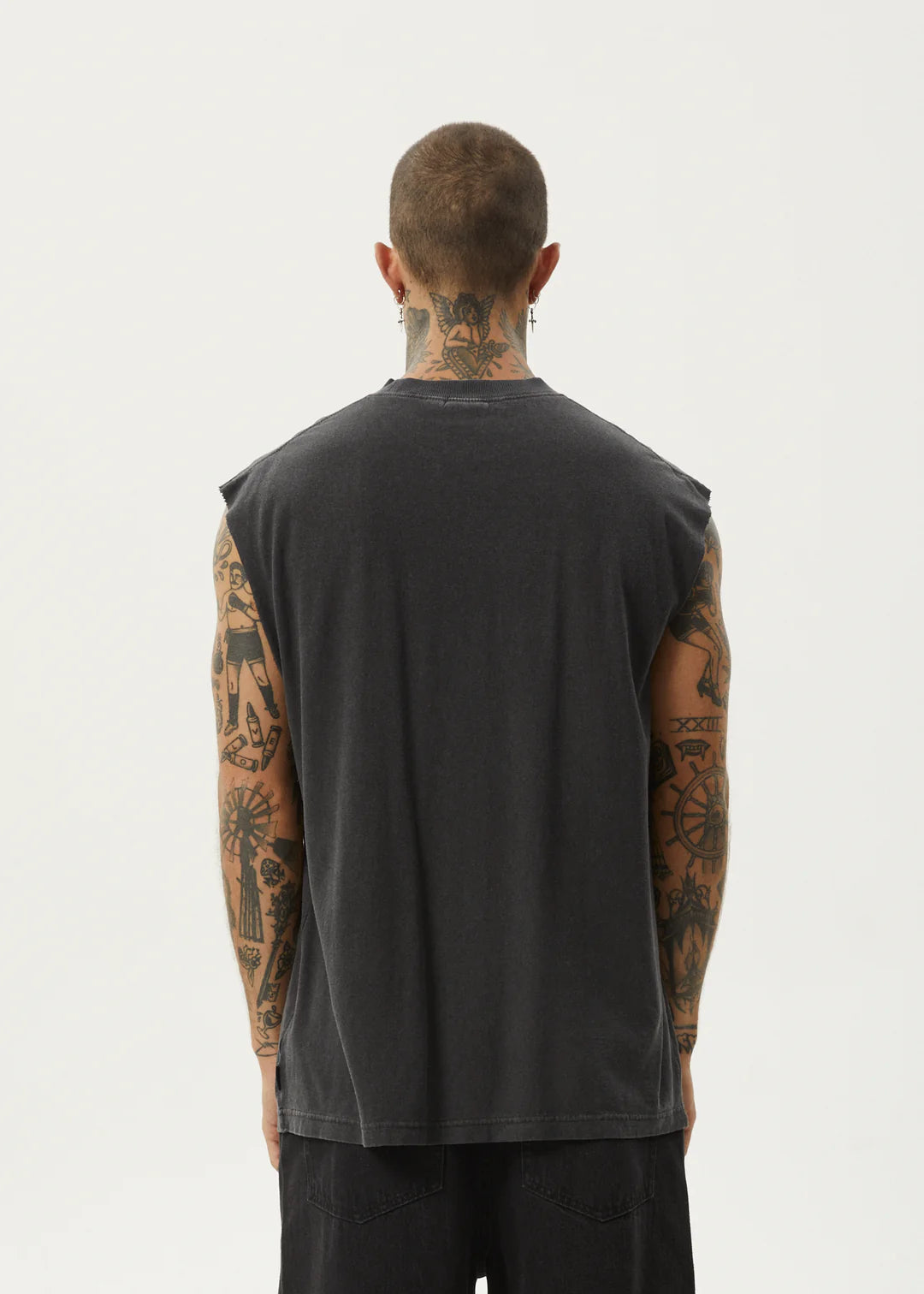 Vacation Sleeveless Tee - Stone Black